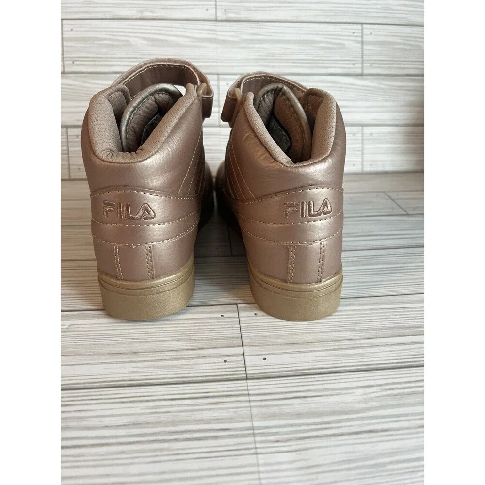Fila Vulc 13 Sneakers High Tops Women's Size 8 Metallic Rose Gold Pink Shoes - Picture 3 of 10